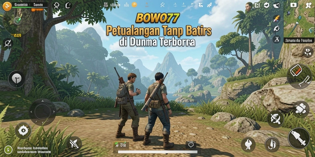 Tangkapan layar BOWO77 menunjukkan dunia terbuka yang luas dan detail.