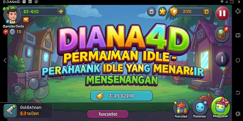 Tampilan gameplay menarik DIANA4D dengan elemen utama dari permainan Idle.