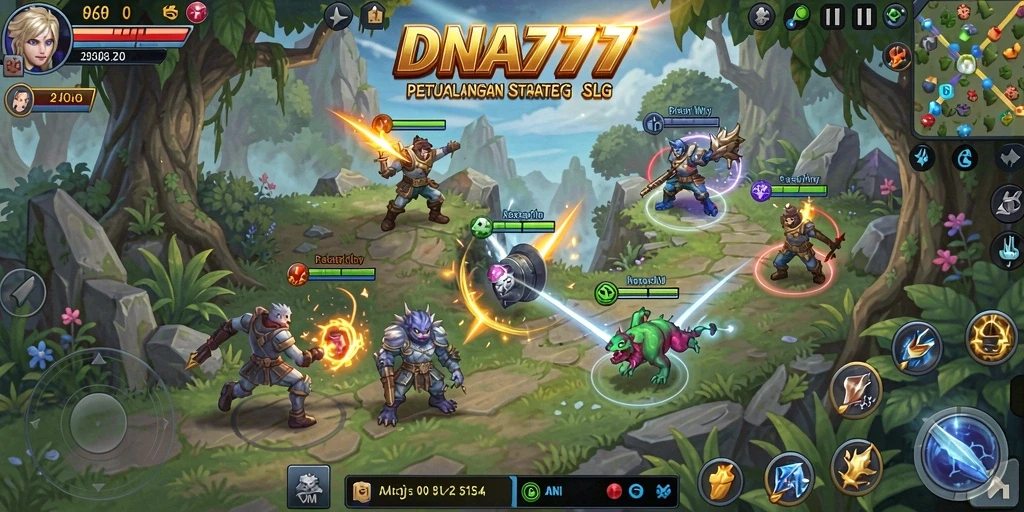 Gameplay mendebarkan dalam dunia SLG yang strategis.