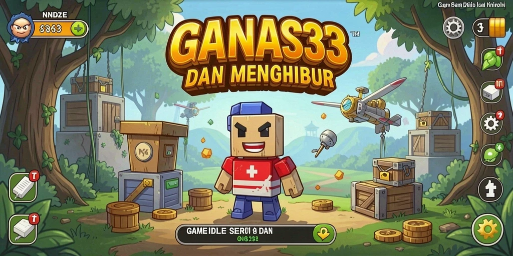 Screenshot menunjukkan karakter dan lingkungan dalam <strong>GANAS33</strong> yang penuh warna dan menarik.
