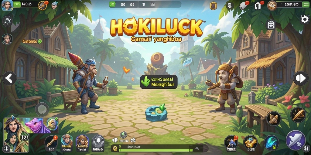 Tampilan gameplay HOKILUCK yang ceria dan menghibur.