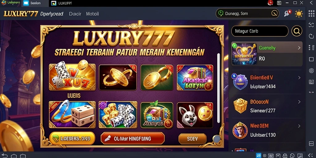 Tampilan screenshot gameplay LUXURY777 yang mendebarkan dan penuh strategi.