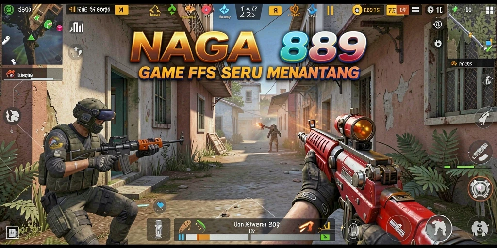 Tampilan gameplay intens NAGA889 dengan aksi tembak-menembak yang seru.