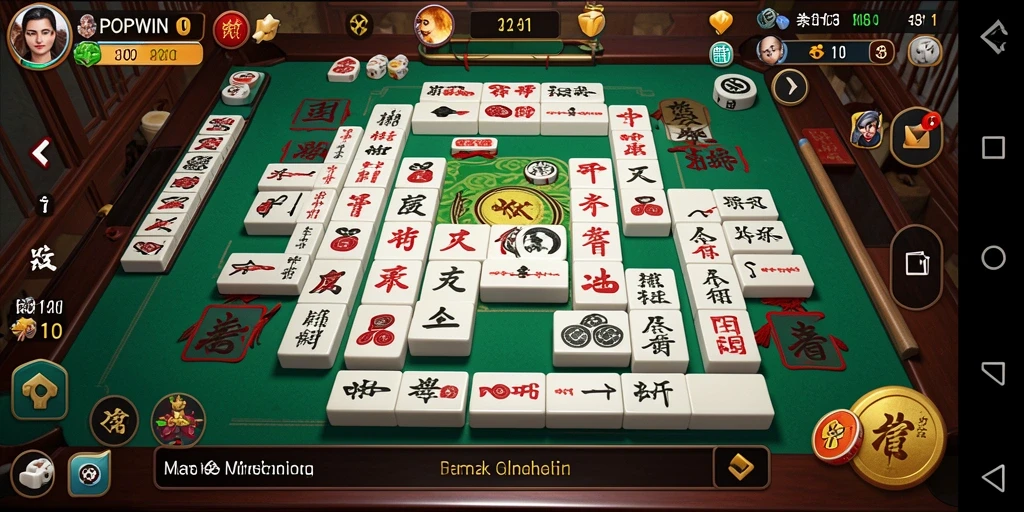 Tampilan gameplay menarik dari POPWIN yang menampilkan keseruan permainan Mahjong.