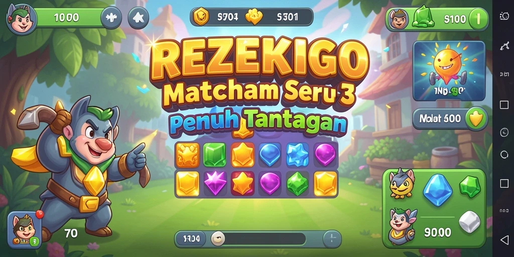 Screenshot gameplay REZEKIGO dengan tantangan Match-3 seru.