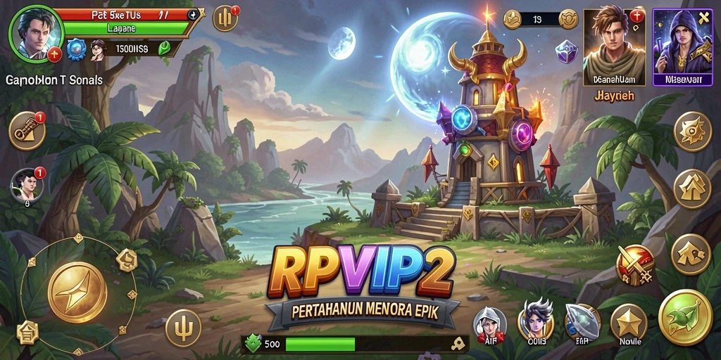 Tampilan gameplay RPVIP2 yang menegangkan dan strategis dalam Tower Defense.