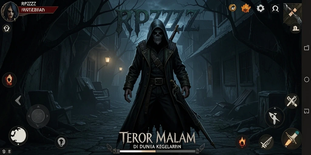 Gameplay RPZZZ dengan berbagai elemen horor yang menakutkan.