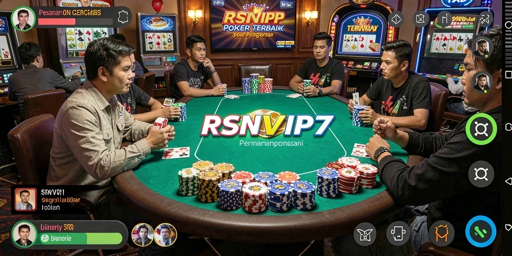 Tampilan gameplay RSNVIP7 yang menampilkan aksi Poker seru.