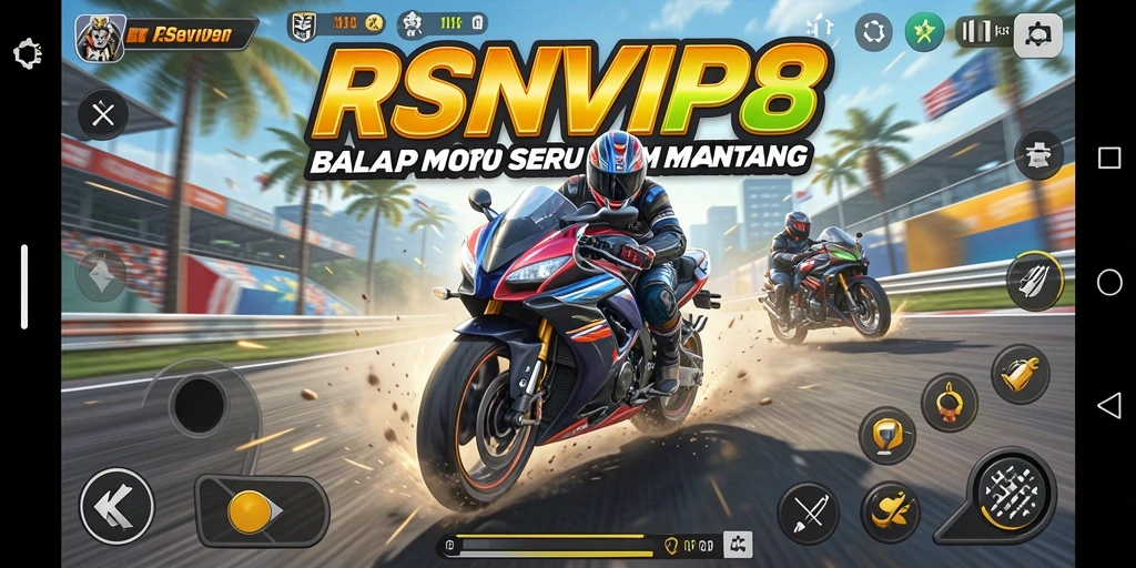Gameplay seru RSNVIP8 dengan balapan cepat dan menantang.