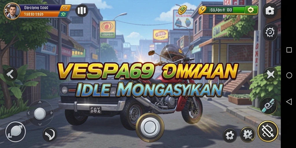 Gameplay VESPA69 yang menampilkan kemajuan karakter secara otomatis