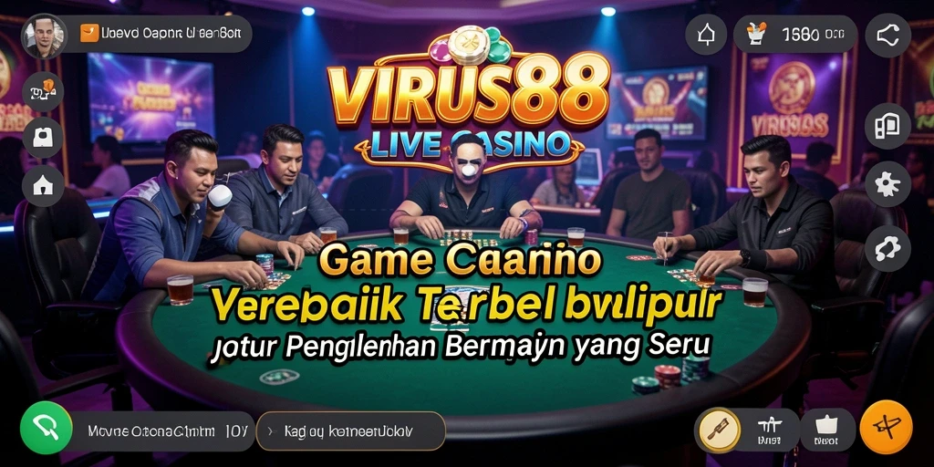 Tampilan utama gameplay VIRUS88 dengan dealer real-time yang mengesankan.