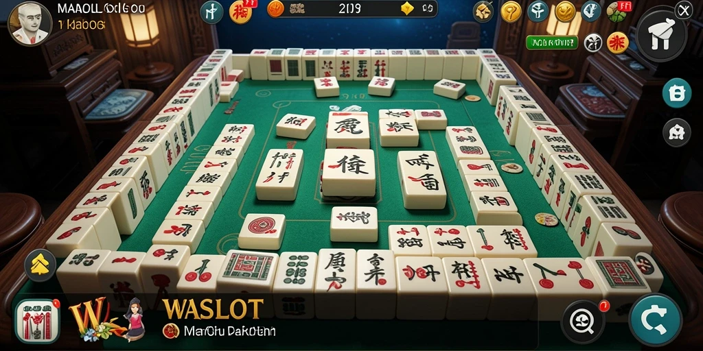 Tampilan gameplay WASLOT yang seru dengan grafis Mahjong yang menarik.