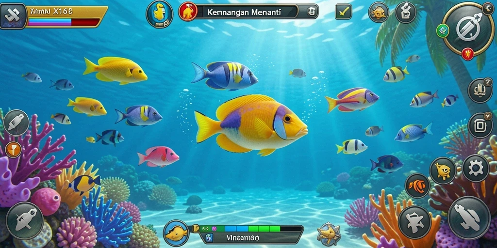Tampilan menarik dari gameplay X168 Tembak Ikan yang penuh aksi.